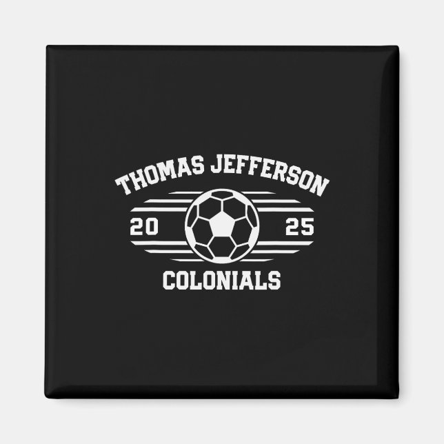Thomas Jefferson Colonials fotboll Ll 2025  Magnet (Framsidan)