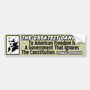Thomas Jefferson: Den mest underbara faran! Bildekal