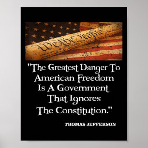 Thomas Jefferson, den Underbarare faran för frihet Poster
