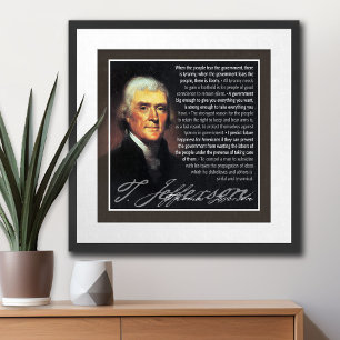 Thomas Jefferson - flera citat Poster