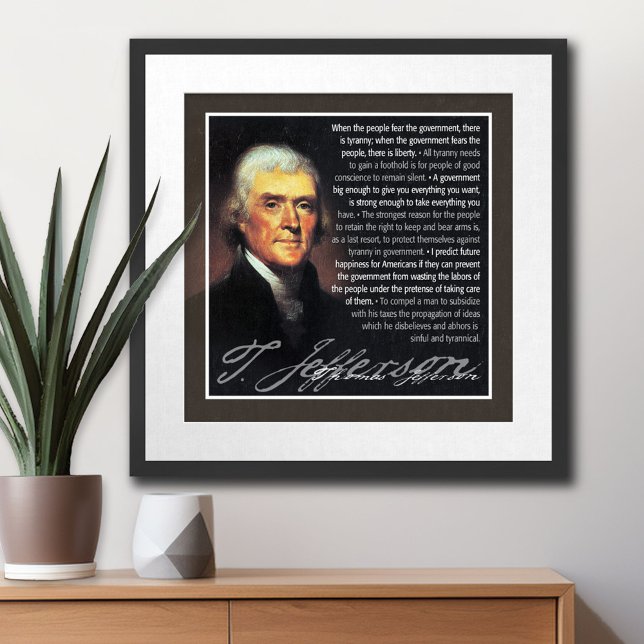 Thomas Jefferson - flera citat Poster (Thomas Jefferson Poster)