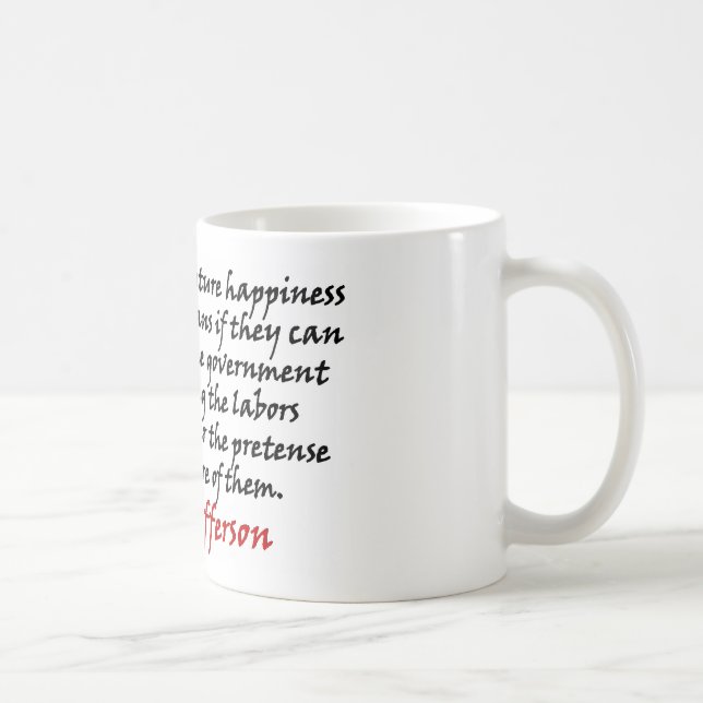 Thomas Jefferson: Förhindra regeringen Kaffemugg (Höger)