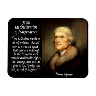 Thomas Jefferson - förklaring av självständighe Magnet