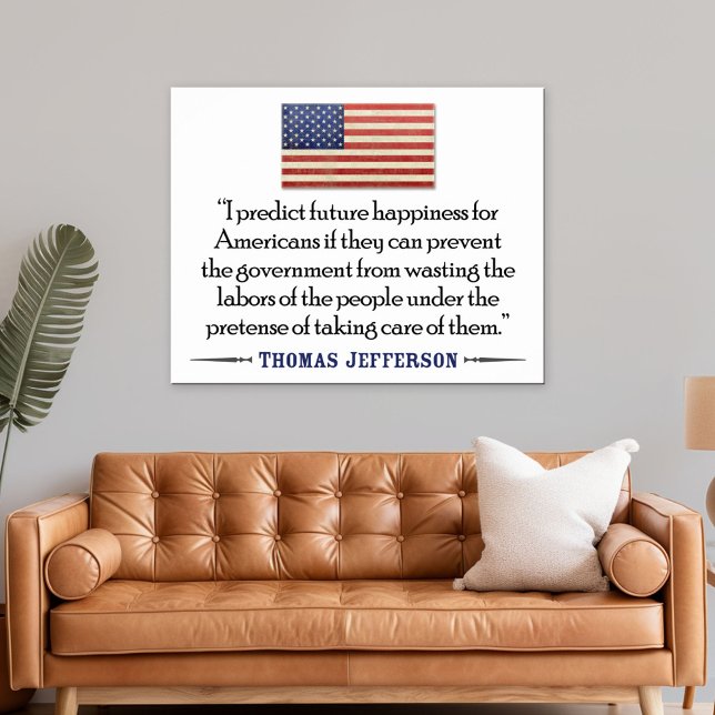 Thomas Jefferson: framtida lycka Poster (Patriotic Poster)