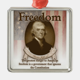 Thomas Jefferson - frihet Julgransprydnad Metall