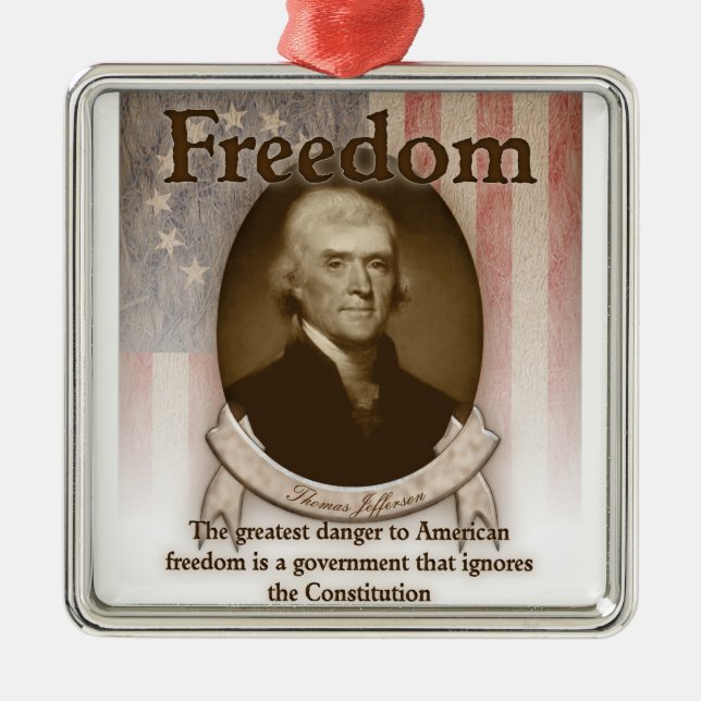 Thomas Jefferson - frihet Julgransprydnad Metall (Framsidan)