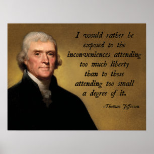 Thomas Jefferson frihet Poster