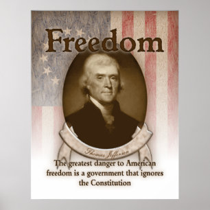 Thomas Jefferson - frihet Poster