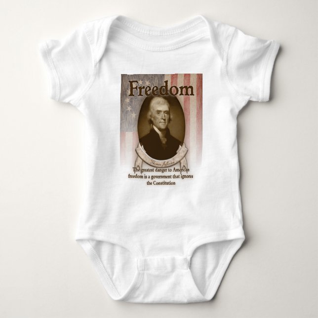 Thomas Jefferson - frihet T-shirt (Framsida)