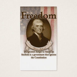 Thomas Jefferson - frihet Visitkort