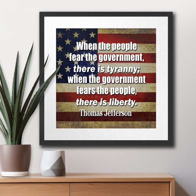 Thomas Jefferson: Frihet vs. Tyranni Poster (Thomas Jefferson Poster)