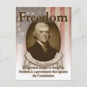 Thomas Jefferson - frihet Vykort