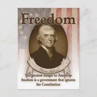 Thomas Jefferson - frihet Vykort
