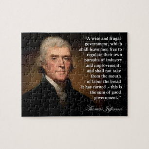 Thomas Jefferson Frugal regerings- Pussel