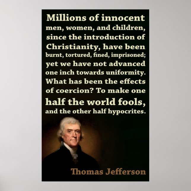 Thomas Jefferson | Halva idioter, halva hypoteksri Poster (Framsidan)