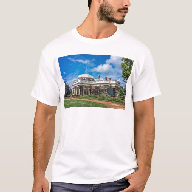 Thomas Jefferson hem på Monticello T-shirt (Framsida)