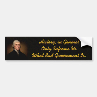 Thomas Jefferson History Bumper Sticker Bildekal