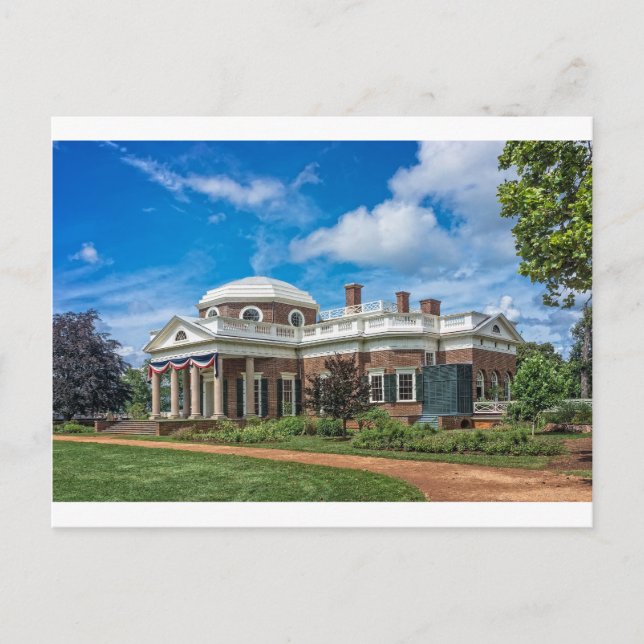 Thomas Jefferson Home i Monticello Vykort (Framsida)
