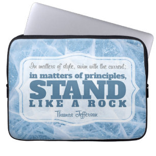 Thomas Jefferson Inspirational Quote "Principle" Laptop Fodral