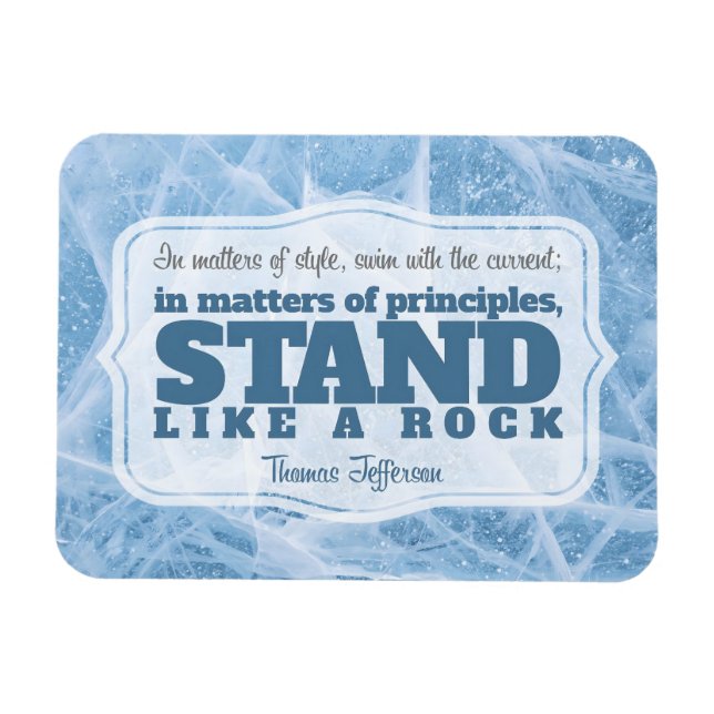 Thomas Jefferson Inspirational Quote "Principle" Magnet (Horisontell)