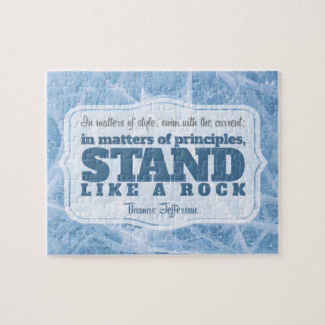 Thomas Jefferson Inspirational Quote "Principle" Pussel (Horisontell)