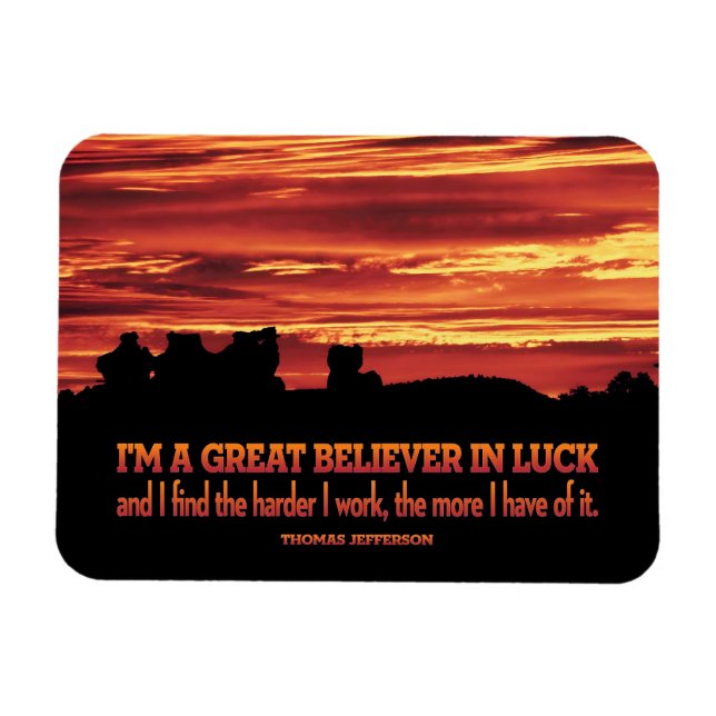 Thomas Jefferson Inspirational Quote "Tur" Flexi Magnet (Horisontell)