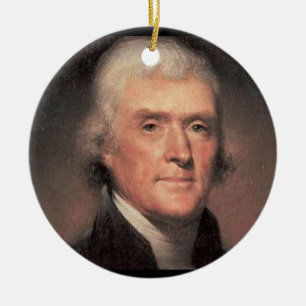 Thomas Jefferson Julgransprydnad Keramik