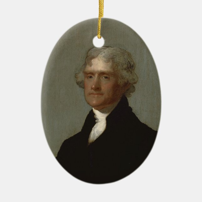 Thomas Jefferson Julgransprydnad Keramik (Framsidan)