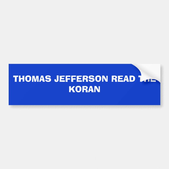 THOMAS JEFFERSON LÄSTE KORANEN BILDEKAL (Framsidan)