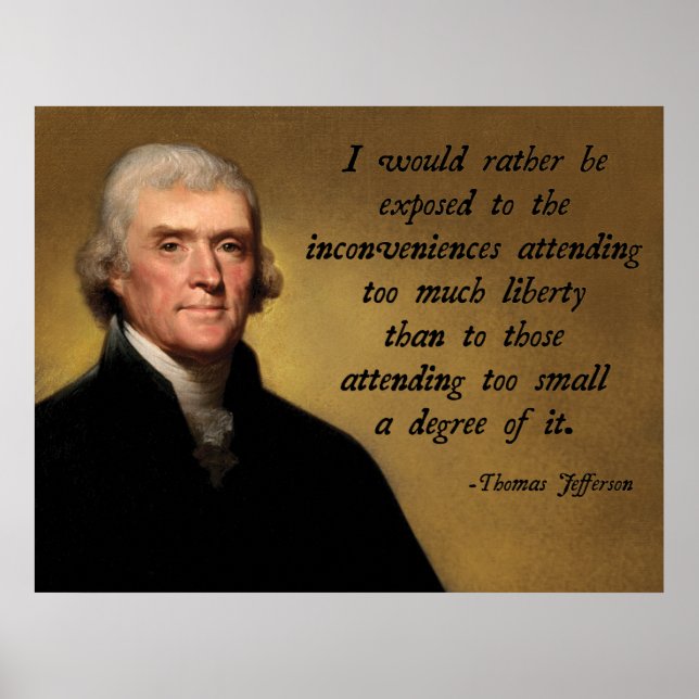 Thomas Jefferson Liberty Poster (Framsidan)