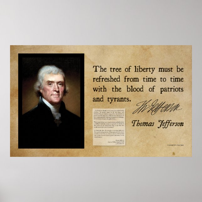 Thomas Jefferson - Libertys Träd Poster (Framsidan)