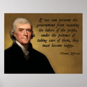 Thomas Jefferson liten regering Poster