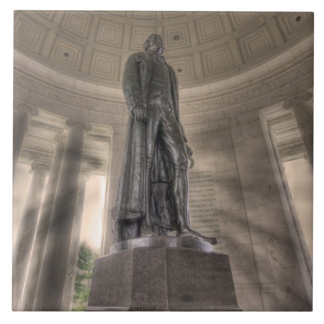 Thomas Jefferson Memorial Bronze Statue Kakelplatta (Framsidan)