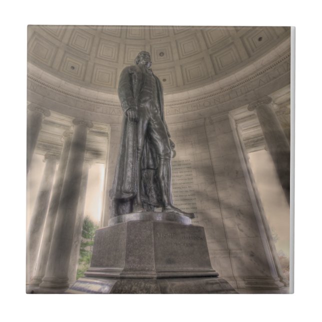 Thomas Jefferson Memorial Bronze Statue Kakelplatta (Framsidan)