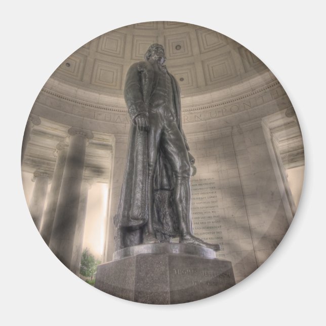 Thomas Jefferson Memorial Bronze Statue Magnet (Framsidan)