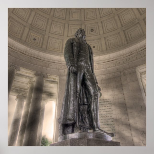 Thomas Jefferson Memorial Bronze Statue Poster (Framsidan)