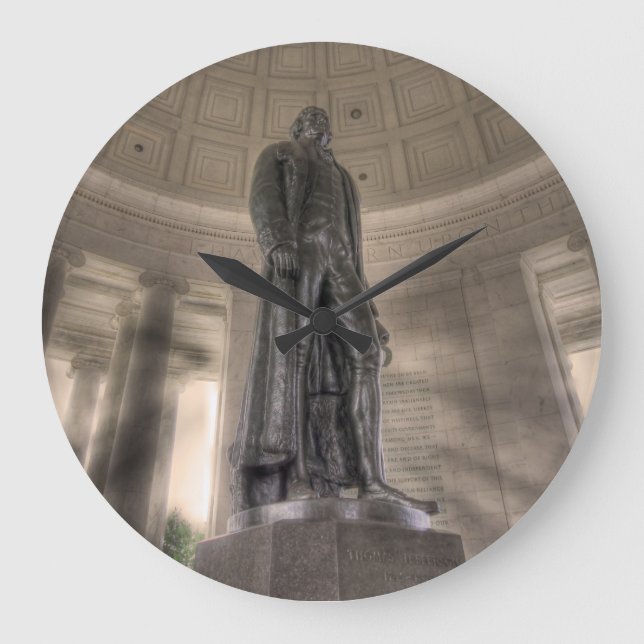 Thomas Jefferson Memorial Bronze Statue Stor Klocka (Framsida)