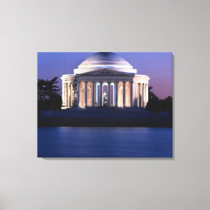 Thomas Jefferson Memorial i Dusk Canvastryck