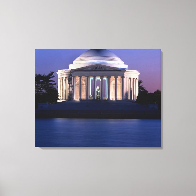 Thomas Jefferson Memorial i Dusk Canvastryck (Framsida)