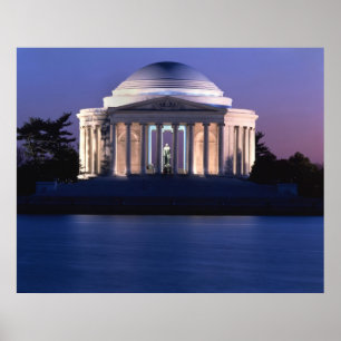 Thomas Jefferson Memorial i Dusk Poster