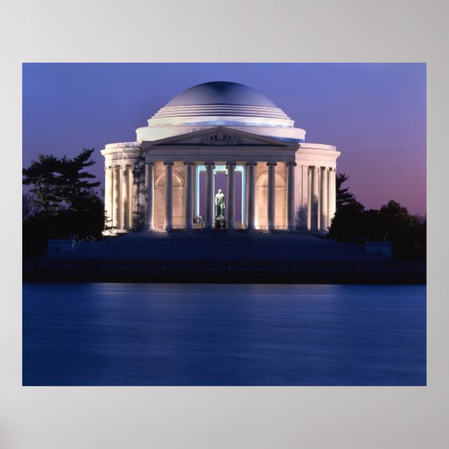 Thomas Jefferson Memorial i Dusk Poster (Framsidan)