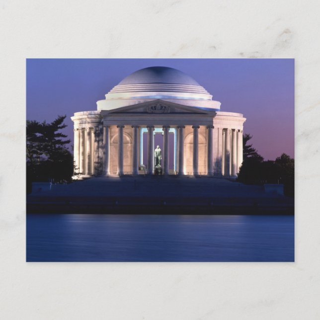 Thomas Jefferson Memorial i Dusk Vykort (Framsida)
