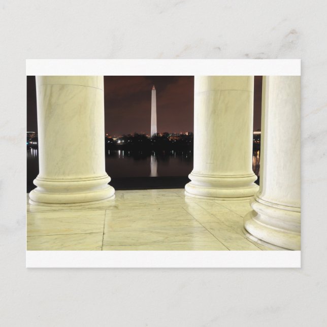 Thomas Jefferson Memorial på natten Vykort (Framsida)