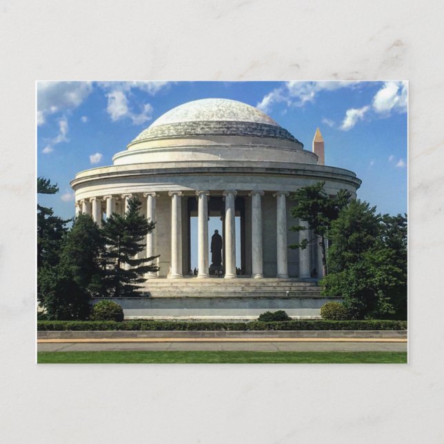 Thomas Jefferson Memorial Washington-monumentet Vykort (Framsida)