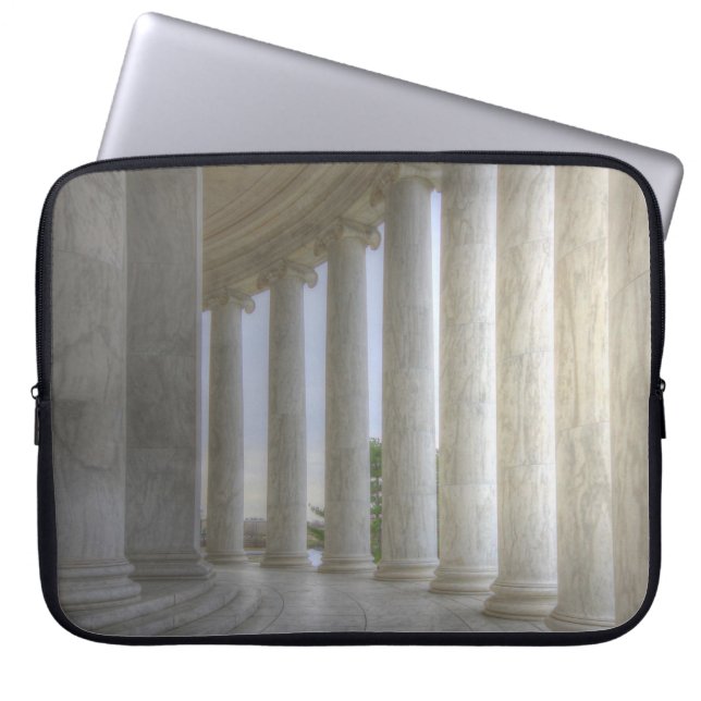 Thomas Jefferson Memorials cirkulära kolonnad Laptop Sleeve (Framsidan)