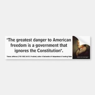 THOMAS JEFFERSON mest underbar fara till frihet Bildekal