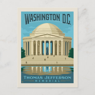 Thomas Jefferson-minnesmärket Washington, D.C. Vykort