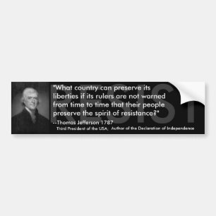 Thomas Jefferson MOTSTÅR Bildekal