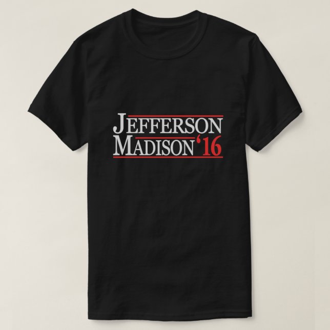 Thomas Jefferson och James Madison T-Shirt (Design framsida)