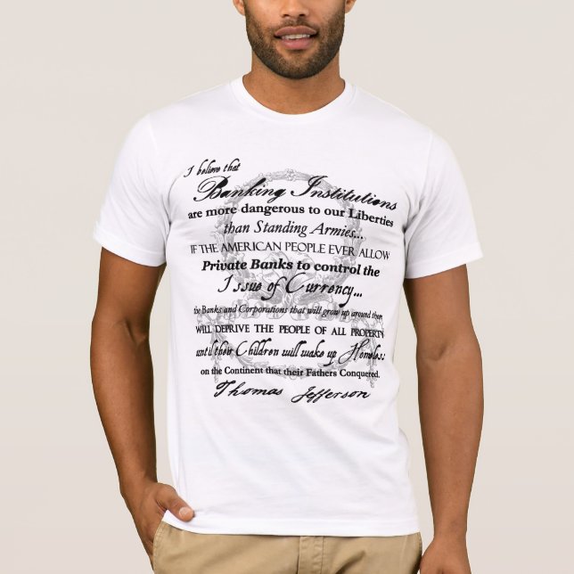Thomas Jefferson på banker Tee (Framsida)
